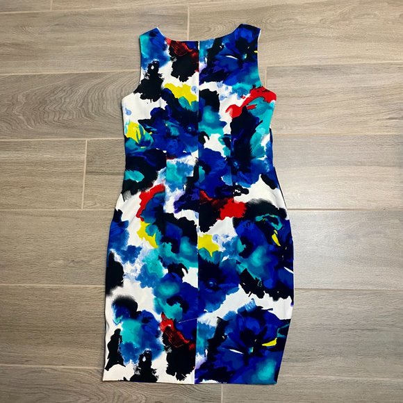 Mario Serrani Italy Watercolor Abstract Sheath Dress - Picture 3 of 6